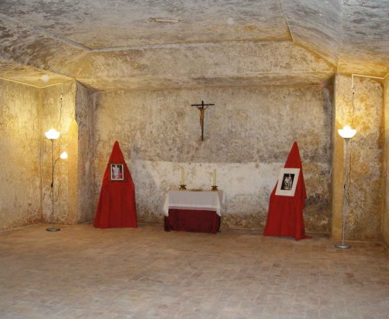 Convento rupestre, interior capilla